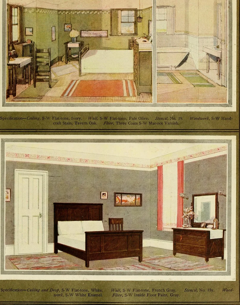 An illustration from Style portfolio of home decoration, 1910, leaf 28