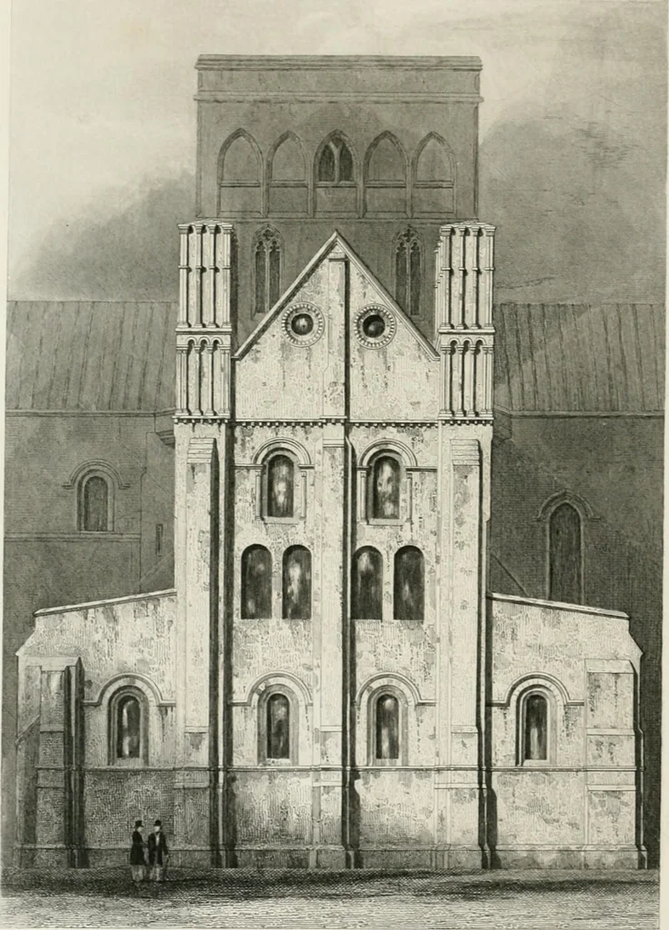 An illustration from An attempt to discriminate the styles of architecture in England : from the Conquest to the Reformation : with a sketch of the Grecian and Roman orders : notices of numerous British edifices :and some remarks on the architecture of a part of France, 1848, leaf 121