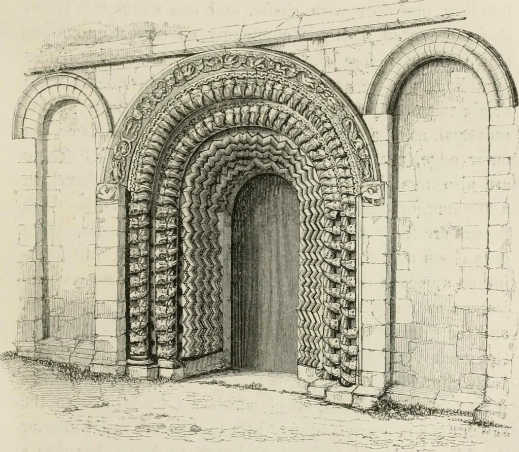 An illustration from An attempt to discriminate the styles of architecture in England : from the Conquest to the Reformation : with a sketch of the Grecian and Roman orders : notices of numerous British edifices :and some remarks on the architecture of a part of France, 1848, leaf 122
