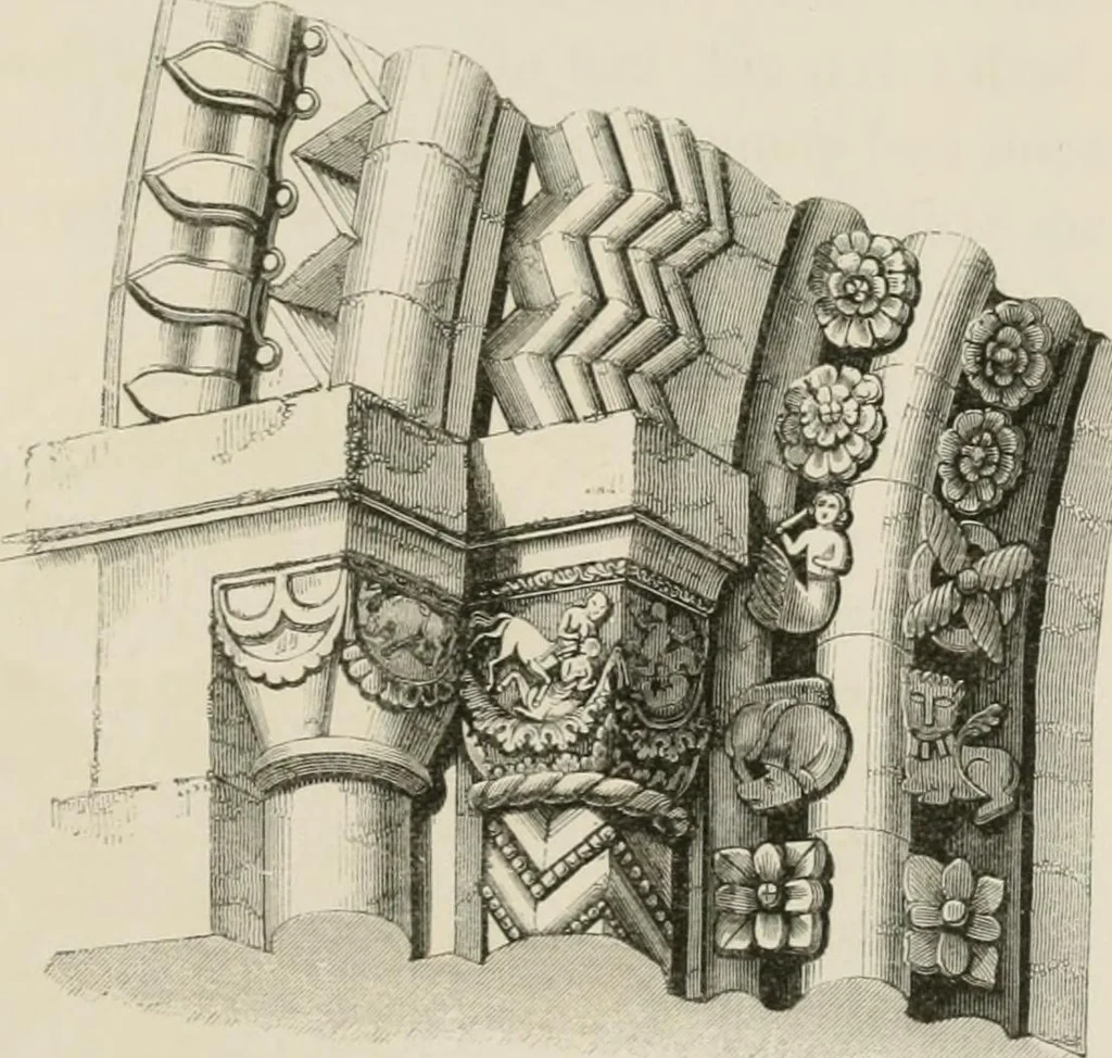 An illustration from An attempt to discriminate the styles of architecture in England : from the Conquest to the Reformation : with a sketch of the Grecian and Roman orders : notices of numerous British edifices :and some remarks on the architecture of a part of France, 1848, leaf 124