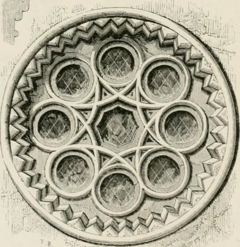 An illustration from An attempt to discriminate the styles of architecture in England : from the Conquest to the Reformation : with a sketch of the Grecian and Roman orders : notices of numerous British edifices :and some remarks on the architecture of a part of France, 1848, leaf 125