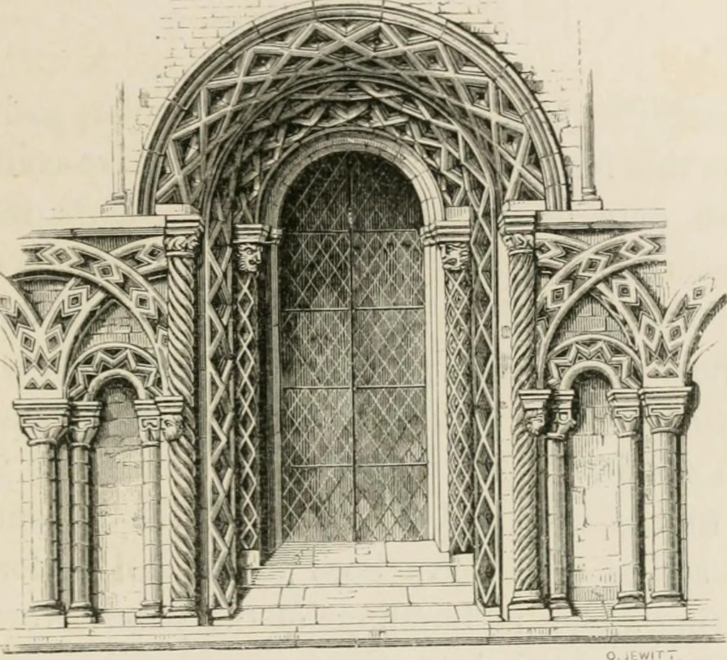 An illustration from An attempt to discriminate the styles of architecture in England : from the Conquest to the Reformation : with a sketch of the Grecian and Roman orders : notices of numerous British edifices :and some remarks on the architecture of a part of France, 1848, leaf 126
