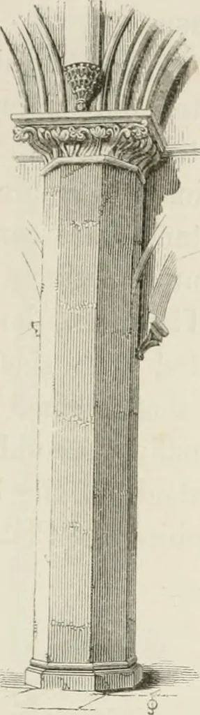 An illustration from An attempt to discriminate the styles of architecture in England : from the Conquest to the Reformation : with a sketch of the Grecian and Roman orders : notices of numerous British edifices :and some remarks on the architecture of a part of France, 1848, leaf 132
