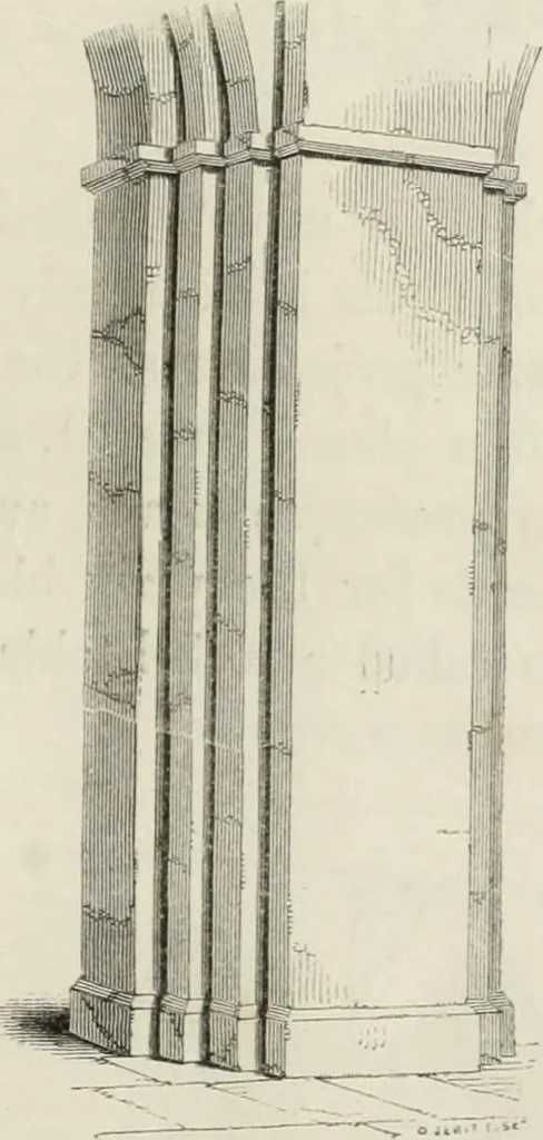 An illustration from An attempt to discriminate the styles of architecture in England : from the Conquest to the Reformation : with a sketch of the Grecian and Roman orders : notices of numerous British edifices :and some remarks on the architecture of a part of France, 1848, leaf 132