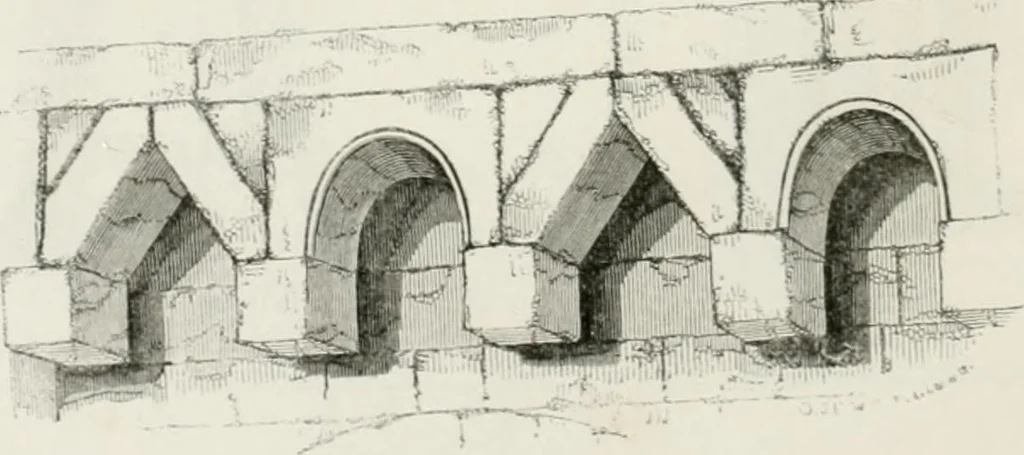 An illustration from An attempt to discriminate the styles of architecture in England : from the Conquest to the Reformation : with a sketch of the Grecian and Roman orders : notices of numerous British edifices :and some remarks on the architecture of a part of France, 1848, leaf 133