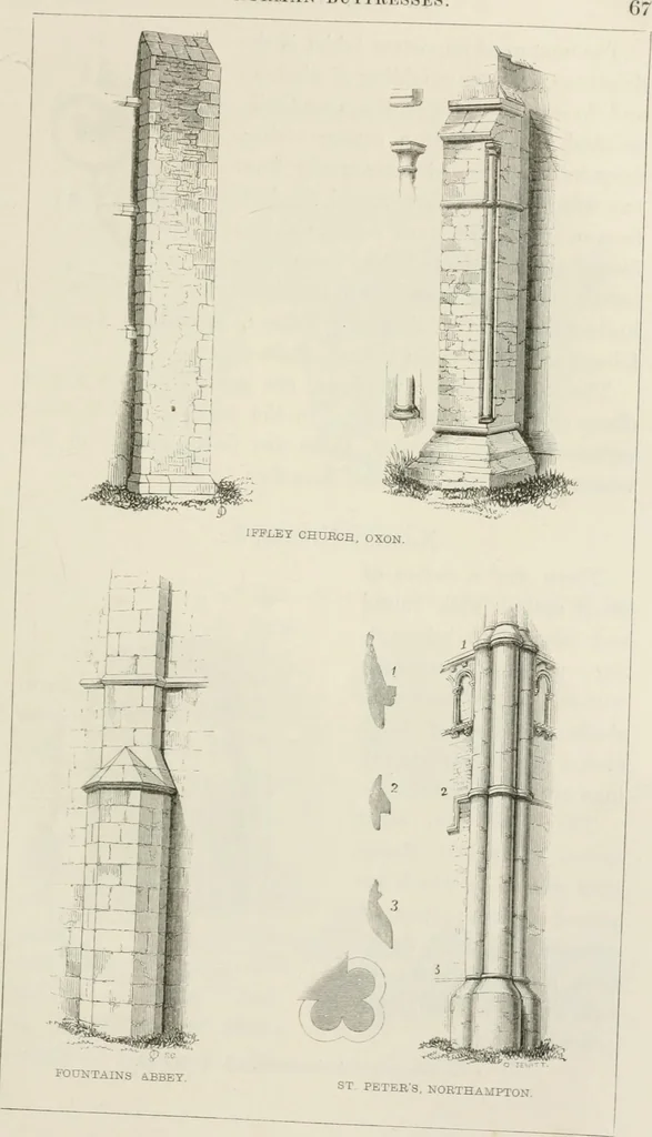An illustration from An attempt to discriminate the styles of architecture in England : from the Conquest to the Reformation : with a sketch of the Grecian and Roman orders : notices of numerous British edifices :and some remarks on the architecture of a part of France, 1848, leaf 134