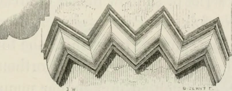 An illustration from An attempt to discriminate the styles of architecture in England : from the Conquest to the Reformation : with a sketch of the Grecian and Roman orders : notices of numerous British edifices :and some remarks on the architecture of a part of France, 1848, leaf 136