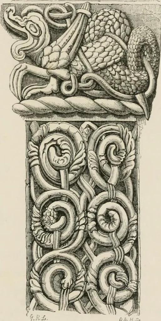 An illustration from An attempt to discriminate the styles of architecture in England : from the Conquest to the Reformation : with a sketch of the Grecian and Roman orders : notices of numerous British edifices :and some remarks on the architecture of a part of France, 1848, leaf 140
