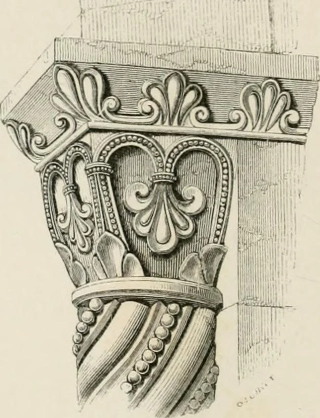 An illustration from An attempt to discriminate the styles of architecture in England : from the Conquest to the Reformation : with a sketch of the Grecian and Roman orders : notices of numerous British edifices :and some remarks on the architecture of a part of France, 1848, leaf 141