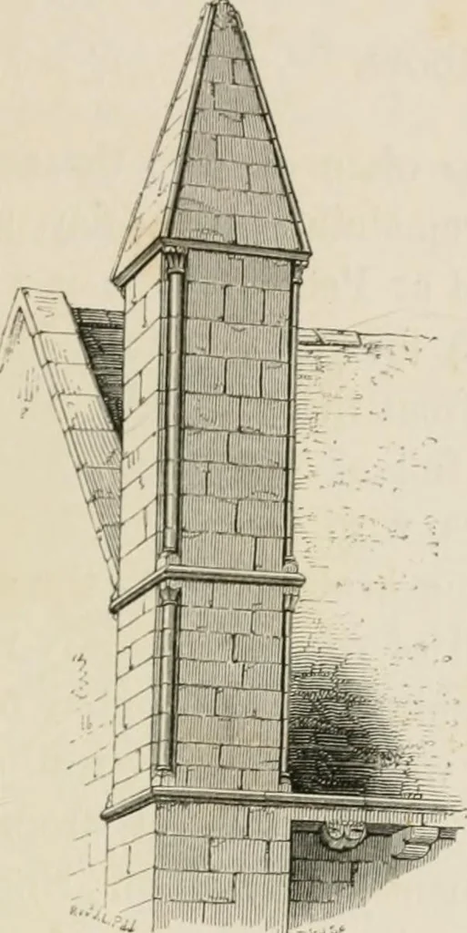 An illustration from An attempt to discriminate the styles of architecture in England : from the Conquest to the Reformation : with a sketch of the Grecian and Roman orders : notices of numerous British edifices :and some remarks on the architecture of a part of France, 1848, leaf 144