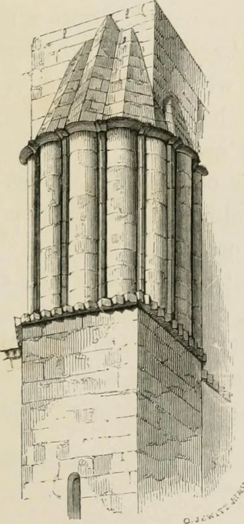 An illustration from An attempt to discriminate the styles of architecture in England : from the Conquest to the Reformation : with a sketch of the Grecian and Roman orders : notices of numerous British edifices :and some remarks on the architecture of a part of France, 1848, leaf 144