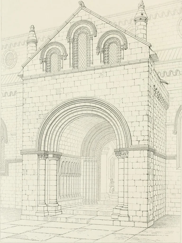 An illustration from An attempt to discriminate the styles of architecture in England : from the Conquest to the Reformation : with a sketch of the Grecian and Roman orders : notices of numerous British edifices :and some remarks on the architecture of a part of France, 1848, leaf 149