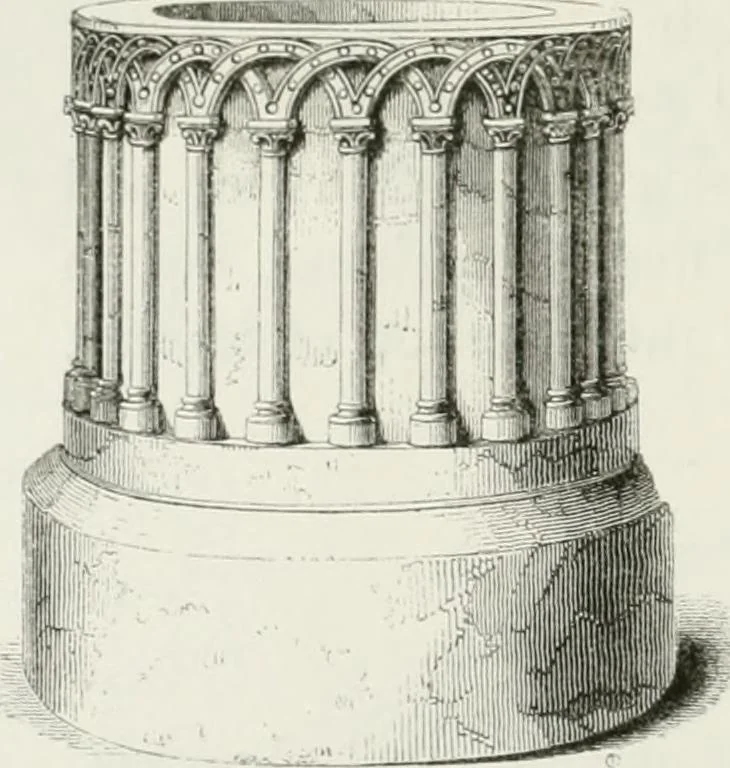 An illustration from An attempt to discriminate the styles of architecture in England : from the Conquest to the Reformation : with a sketch of the Grecian and Roman orders : notices of numerous British edifices :and some remarks on the architecture of a part of France, 1848, leaf 151