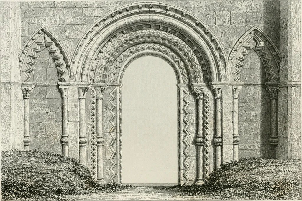An illustration from An attempt to discriminate the styles of architecture in England : from the Conquest to the Reformation : with a sketch of the Grecian and Roman orders : notices of numerous British edifices :and some remarks on the architecture of a part of France, 1848, leaf 155