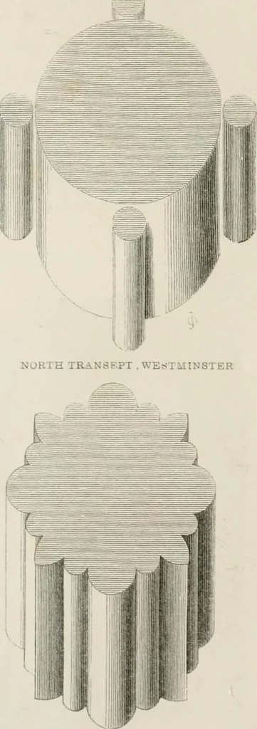 An illustration from An attempt to discriminate the styles of architecture in England : from the Conquest to the Reformation : with a sketch of the Grecian and Roman orders : notices of numerous British edifices :and some remarks on the architecture of a part of France, 1848, leaf 175