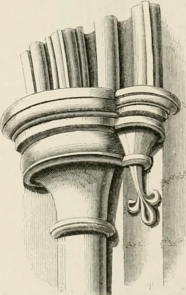 An illustration from An attempt to discriminate the styles of architecture in England : from the Conquest to the Reformation : with a sketch of the Grecian and Roman orders : notices of numerous British edifices :and some remarks on the architecture of a part of France, 1848, leaf 179
