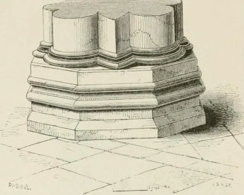 An illustration from An attempt to discriminate the styles of architecture in England : from the Conquest to the Reformation : with a sketch of the Grecian and Roman orders : notices of numerous British edifices :and some remarks on the architecture of a part of France, 1848, leaf 181
