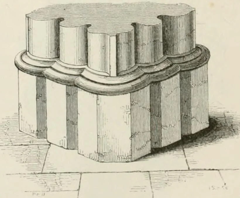 An illustration from An attempt to discriminate the styles of architecture in England : from the Conquest to the Reformation : with a sketch of the Grecian and Roman orders : notices of numerous British edifices :and some remarks on the architecture of a part of France, 1848, leaf 181