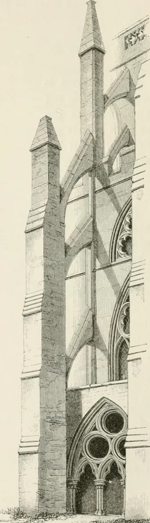 An illustration from An attempt to discriminate the styles of architecture in England : from the Conquest to the Reformation : with a sketch of the Grecian and Roman orders : notices of numerous British edifices :and some remarks on the architecture of a part of France, 1848, leaf 183