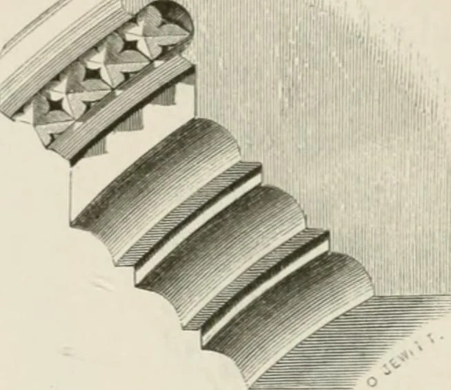 An illustration from An attempt to discriminate the styles of architecture in England : from the Conquest to the Reformation : with a sketch of the Grecian and Roman orders : notices of numerous British edifices :and some remarks on the architecture of a part of France, 1848, leaf 185