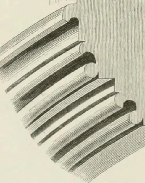 An illustration from An attempt to discriminate the styles of architecture in England : from the Conquest to the Reformation : with a sketch of the Grecian and Roman orders : notices of numerous British edifices :and some remarks on the architecture of a part of France, 1848, leaf 185