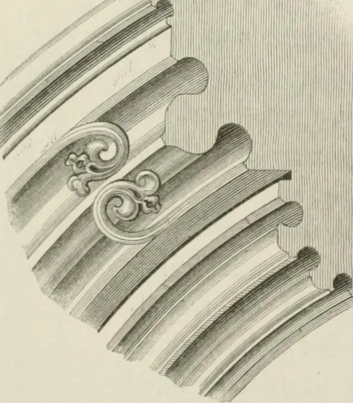 An illustration from An attempt to discriminate the styles of architecture in England : from the Conquest to the Reformation : with a sketch of the Grecian and Roman orders : notices of numerous British edifices :and some remarks on the architecture of a part of France, 1848, leaf 186