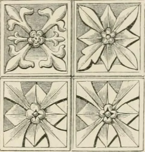An illustration from An attempt to discriminate the styles of architecture in England : from the Conquest to the Reformation : with a sketch of the Grecian and Roman orders : notices of numerous British edifices :and some remarks on the architecture of a part of France, 1848, leaf 190