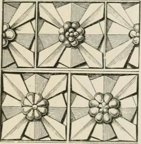 An illustration from An attempt to discriminate the styles of architecture in England : from the Conquest to the Reformation : with a sketch of the Grecian and Roman orders : notices of numerous British edifices :and some remarks on the architecture of a part of France, 1848, leaf 190