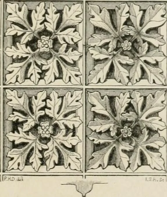 An illustration from An attempt to discriminate the styles of architecture in England : from the Conquest to the Reformation : with a sketch of the Grecian and Roman orders : notices of numerous British edifices :and some remarks on the architecture of a part of France, 1848, leaf 190