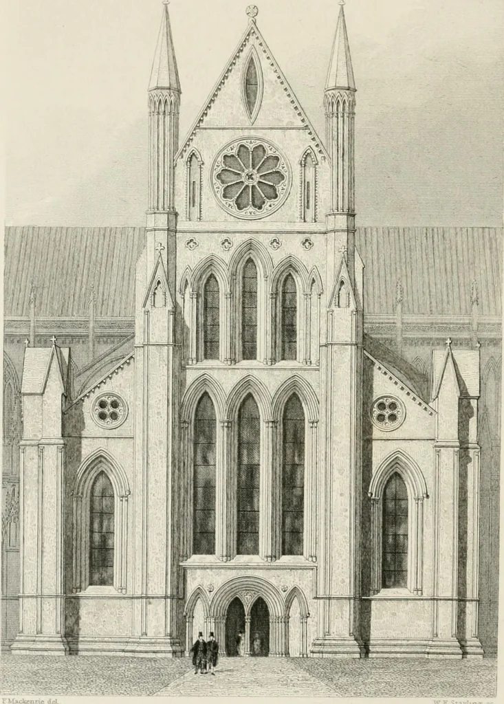 An illustration from An attempt to discriminate the styles of architecture in England : from the Conquest to the Reformation : with a sketch of the Grecian and Roman orders : notices of numerous British edifices :and some remarks on the architecture of a part of France, 1848, leaf 205