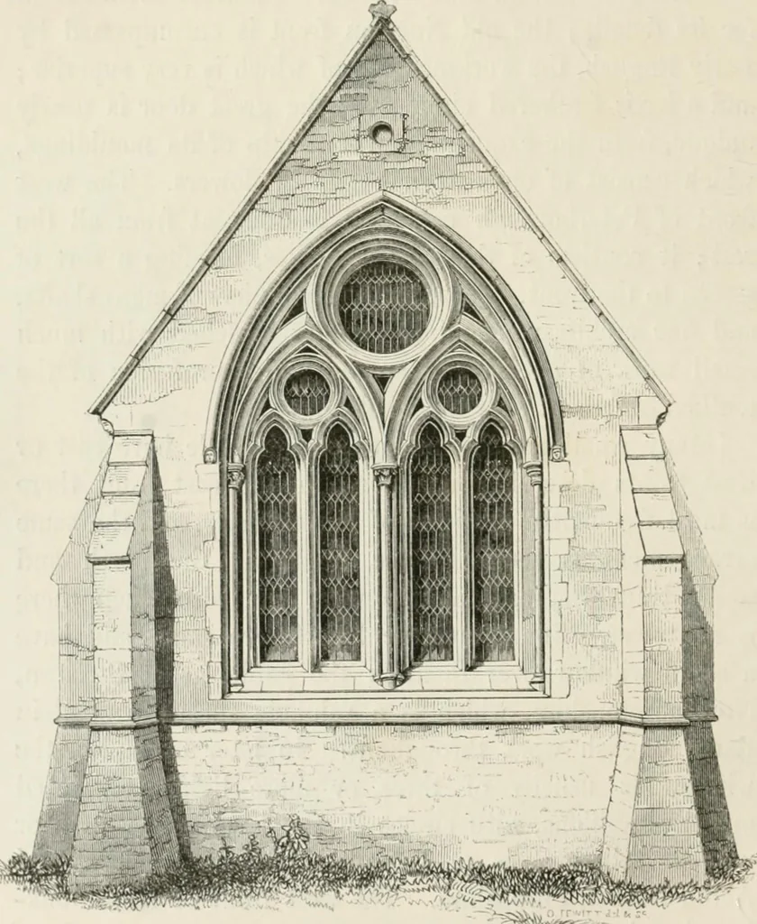 An illustration from An attempt to discriminate the styles of architecture in England : from the Conquest to the Reformation : with a sketch of the Grecian and Roman orders : notices of numerous British edifices :and some remarks on the architecture of a part of France, 1848, leaf 207