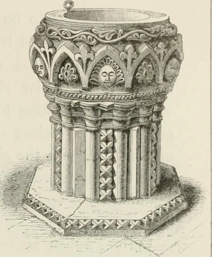 An illustration from An attempt to discriminate the styles of architecture in England : from the Conquest to the Reformation : with a sketch of the Grecian and Roman orders : notices of numerous British edifices :and some remarks on the architecture of a part of France, 1848, leaf 210