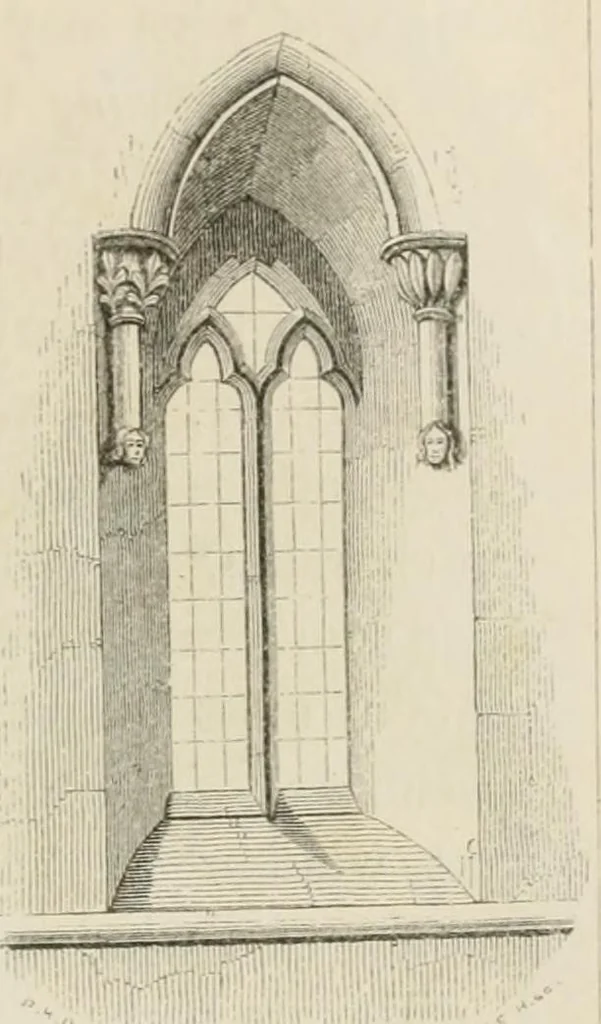 An illustration from An attempt to discriminate the styles of architecture in England : from the Conquest to the Reformation : with a sketch of the Grecian and Roman orders : notices of numerous British edifices :and some remarks on the architecture of a part of France, 1848, leaf 230