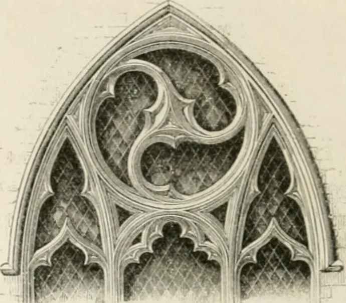 An illustration from An attempt to discriminate the styles of architecture in England : from the Conquest to the Reformation : with a sketch of the Grecian and Roman orders : notices of numerous British edifices :and some remarks on the architecture of a part of France, 1848, leaf 231
