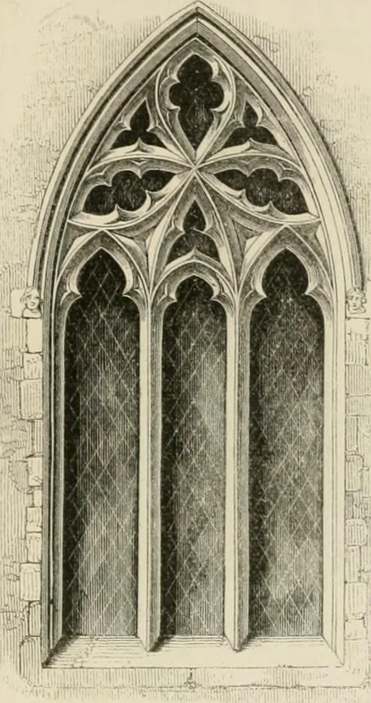 An illustration from An attempt to discriminate the styles of architecture in England : from the Conquest to the Reformation : with a sketch of the Grecian and Roman orders : notices of numerous British edifices :and some remarks on the architecture of a part of France, 1848, leaf 232