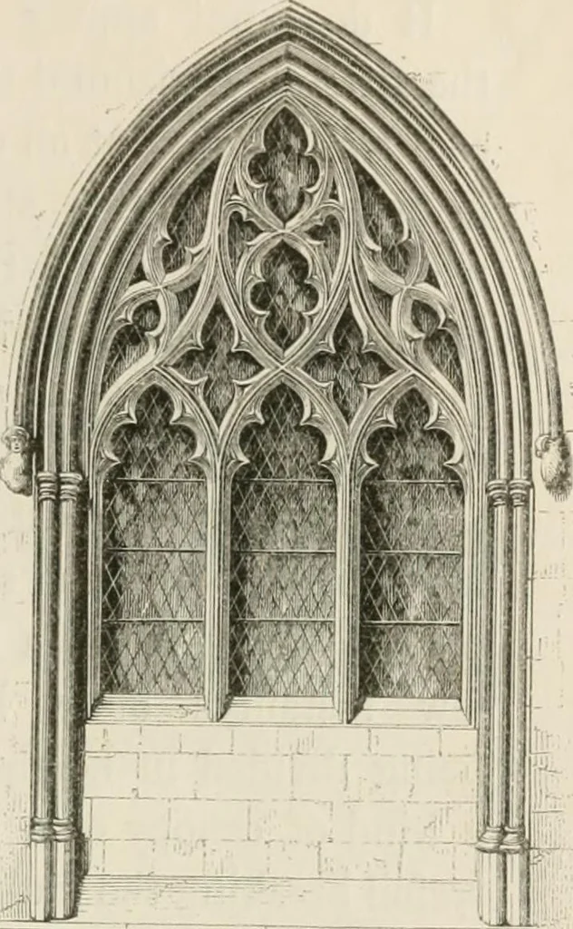 An illustration from An attempt to discriminate the styles of architecture in England : from the Conquest to the Reformation : with a sketch of the Grecian and Roman orders : notices of numerous British edifices :and some remarks on the architecture of a part of France, 1848, leaf 232