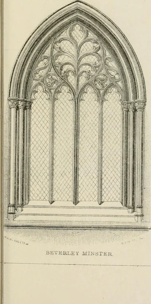 An illustration from An attempt to discriminate the styles of architecture in England : from the Conquest to the Reformation : with a sketch of the Grecian and Roman orders : notices of numerous British edifices :and some remarks on the architecture of a part of France, 1848, leaf 232