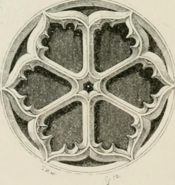 An illustration from An attempt to discriminate the styles of architecture in England : from the Conquest to the Reformation : with a sketch of the Grecian and Roman orders : notices of numerous British edifices :and some remarks on the architecture of a part of France, 1848, leaf 235