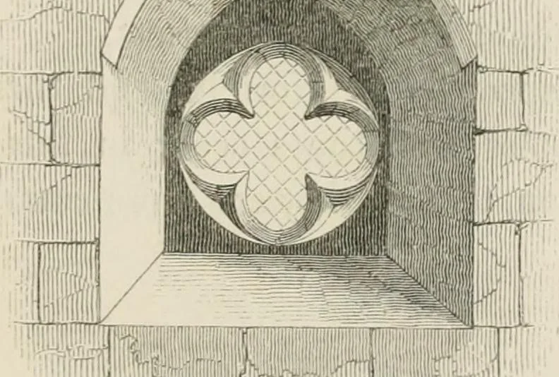 An illustration from An attempt to discriminate the styles of architecture in England : from the Conquest to the Reformation : with a sketch of the Grecian and Roman orders : notices of numerous British edifices :and some remarks on the architecture of a part of France, 1848, leaf 236