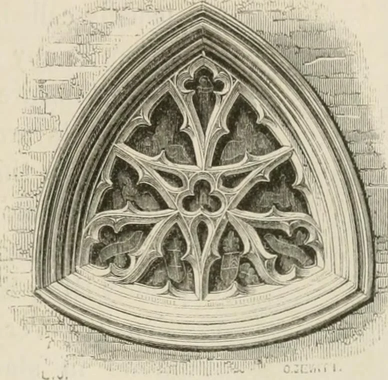 An illustration from An attempt to discriminate the styles of architecture in England : from the Conquest to the Reformation : with a sketch of the Grecian and Roman orders : notices of numerous British edifices :and some remarks on the architecture of a part of France, 1848, leaf 238