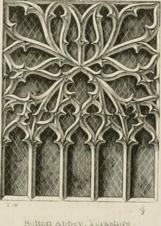 An illustration from An attempt to discriminate the styles of architecture in England : from the Conquest to the Reformation : with a sketch of the Grecian and Roman orders : notices of numerous British edifices :and some remarks on the architecture of a part of France, 1848, leaf 238