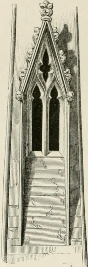 An illustration from An attempt to discriminate the styles of architecture in England : from the Conquest to the Reformation : with a sketch of the Grecian and Roman orders : notices of numerous British edifices :and some remarks on the architecture of a part of France, 1848, leaf 239