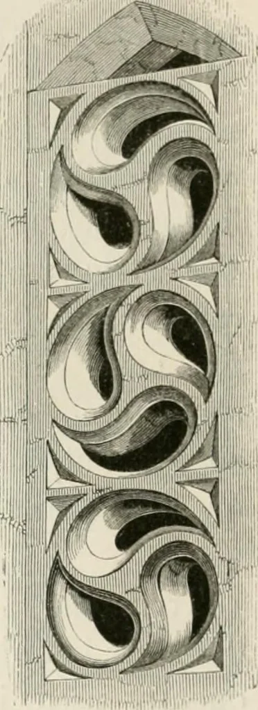 An illustration from An attempt to discriminate the styles of architecture in England : from the Conquest to the Reformation : with a sketch of the Grecian and Roman orders : notices of numerous British edifices :and some remarks on the architecture of a part of France, 1848, leaf 239