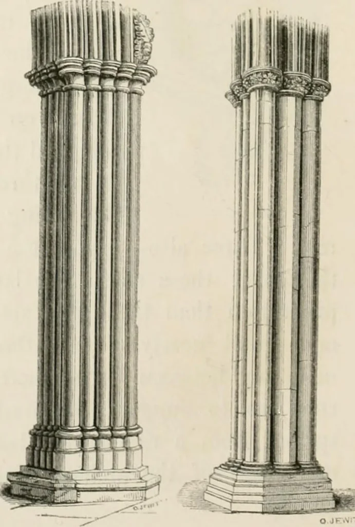 An illustration from An attempt to discriminate the styles of architecture in England : from the Conquest to the Reformation : with a sketch of the Grecian and Roman orders : notices of numerous British edifices :and some remarks on the architecture of a part of France, 1848, leaf 245