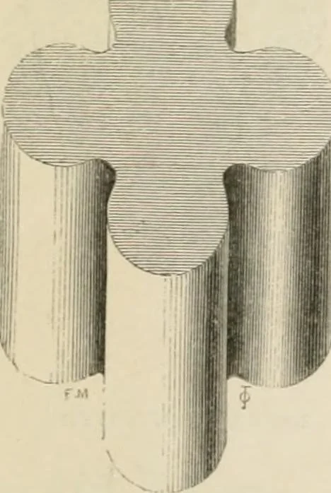 An illustration from An attempt to discriminate the styles of architecture in England : from the Conquest to the Reformation : with a sketch of the Grecian and Roman orders : notices of numerous British edifices :and some remarks on the architecture of a part of France, 1848, leaf 246