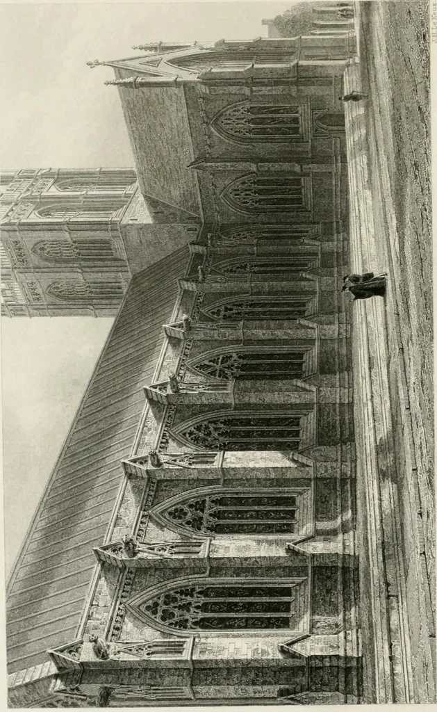 An illustration from An attempt to discriminate the styles of architecture in England : from the Conquest to the Reformation : with a sketch of the Grecian and Roman orders : notices of numerous British edifices :and some remarks on the architecture of a part of France, 1848, leaf 249