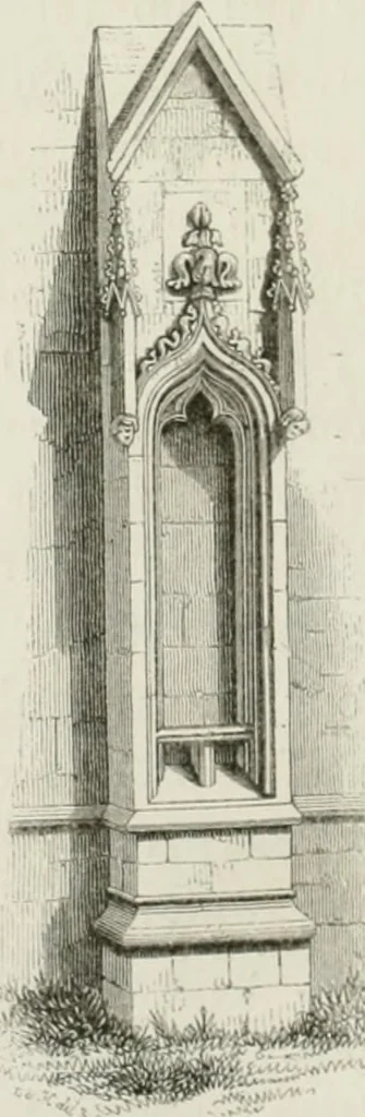 An illustration from An attempt to discriminate the styles of architecture in England : from the Conquest to the Reformation : with a sketch of the Grecian and Roman orders : notices of numerous British edifices :and some remarks on the architecture of a part of France, 1848, leaf 251