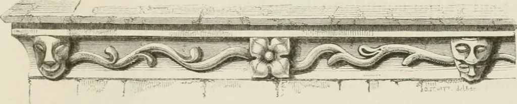 An illustration from An attempt to discriminate the styles of architecture in England : from the Conquest to the Reformation : with a sketch of the Grecian and Roman orders : notices of numerous British edifices :and some remarks on the architecture of a part of France, 1848, leaf 252