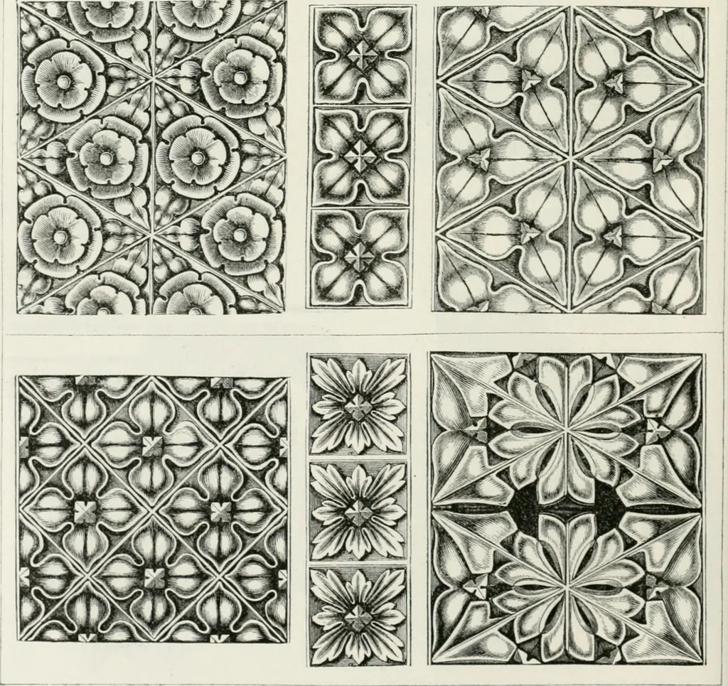 An illustration from An attempt to discriminate the styles of architecture in England : from the Conquest to the Reformation : with a sketch of the Grecian and Roman orders : notices of numerous British edifices :and some remarks on the architecture of a part of France, 1848, leaf 263