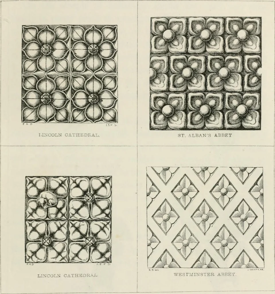 An illustration from An attempt to discriminate the styles of architecture in England : from the Conquest to the Reformation : with a sketch of the Grecian and Roman orders : notices of numerous British edifices :and some remarks on the architecture of a part of France, 1848, leaf 264